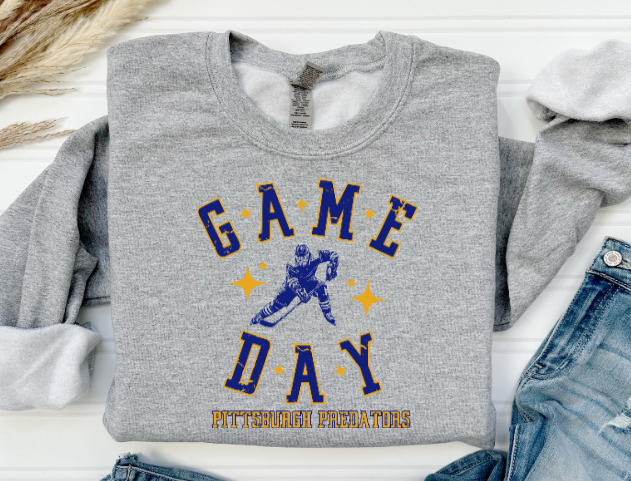 Game Day Hockey Player - Predators Crewneck