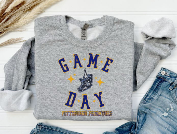 Game Day Hockey Skates - Predators Crewneck