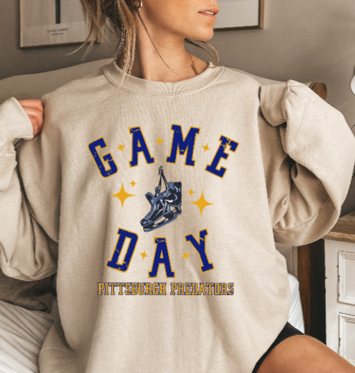 Game Day Hockey Skates - Predators Crewneck