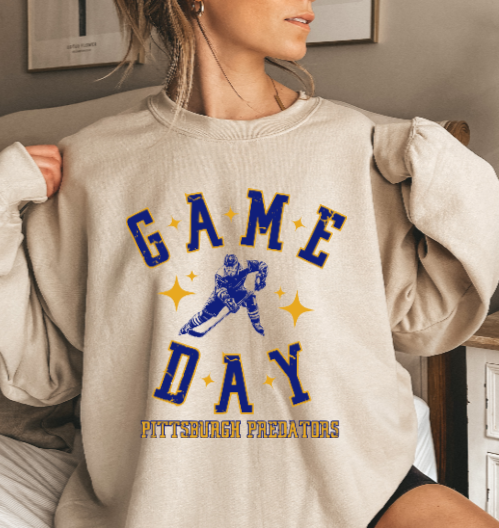 Game Day Hockey Player - Predators Crewneck