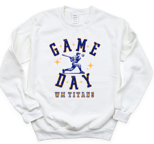 Game Day Baseball Player - WM Titans Crewneck