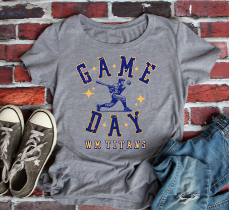 Game Day Baseball Player - WM Titans Tshirt