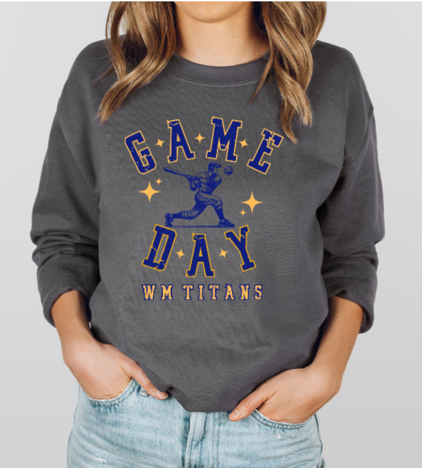 Game Day Baseball Player - WM Titans Crewneck
