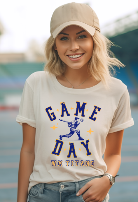 Game Day Baseball Player - WM Titans Tshirt