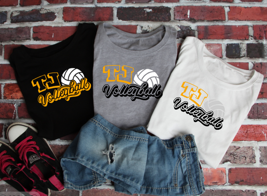 Curly Volleyball - TJ Jaguars Tshirt