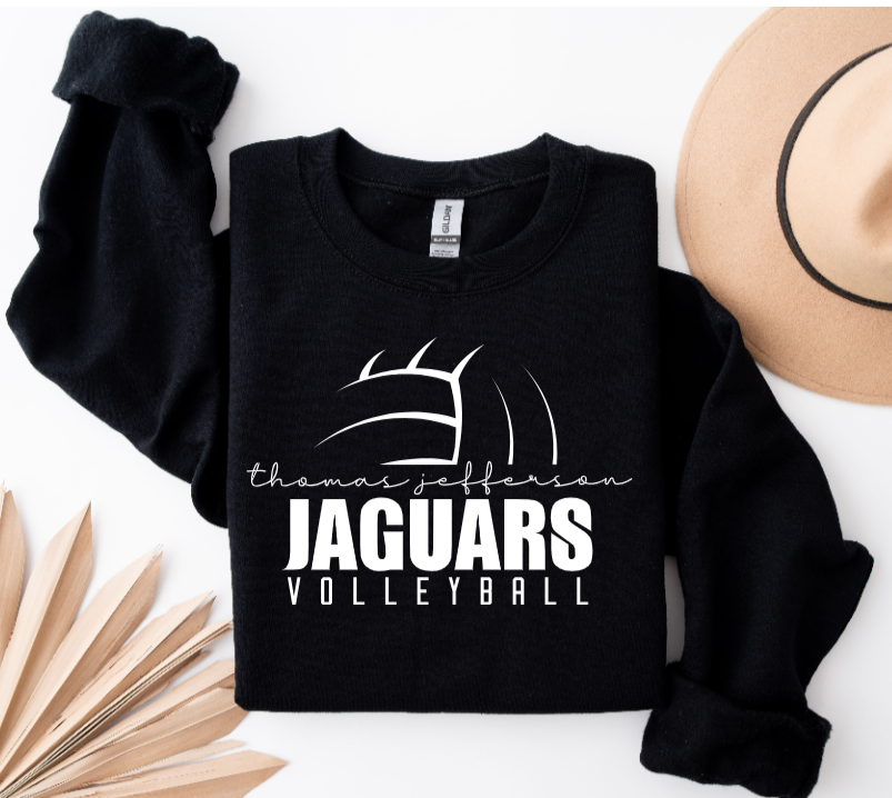 Volleyball Script - TJ Jaguars Crewneck