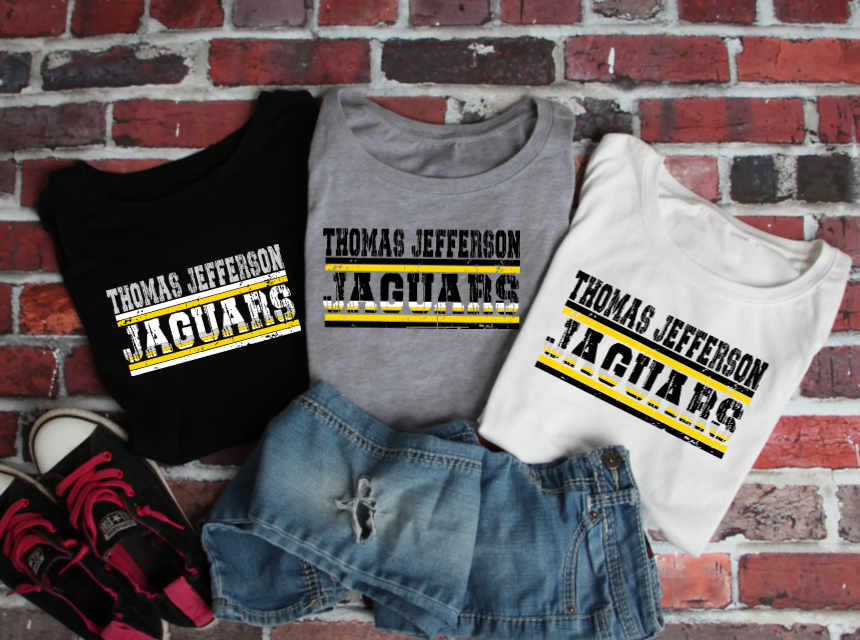 School Spirit Distressed - TJ Jaguars Tshirt