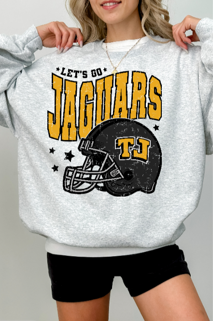 Football Helmet Stars - TJ Jaguars Crewneck