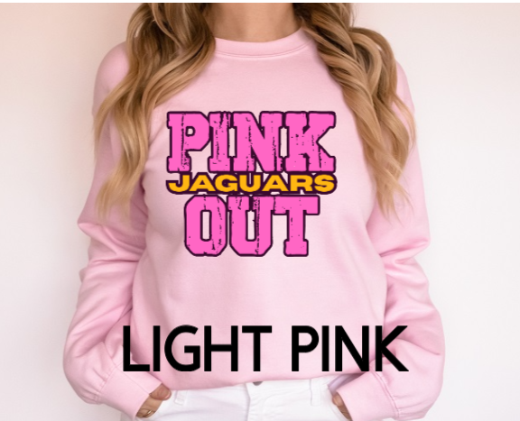 Z- Pink Out School Spirit - TJ Jaguars Crewneck