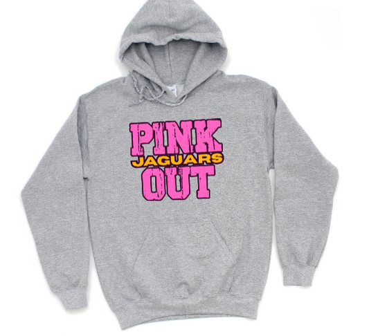 Z- Pink Out School Spirit- TJ Jaguars Hoodie