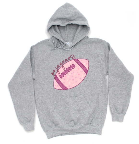 Pink Football Go Team!- TJ Jaguars Hoodie