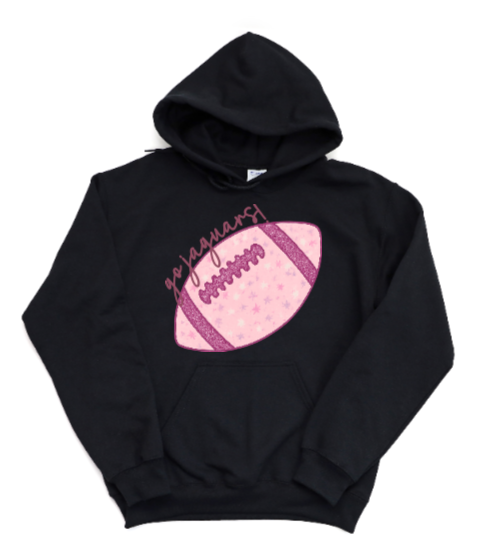 Pink Football Go Team!- TJ Jaguars Hoodie