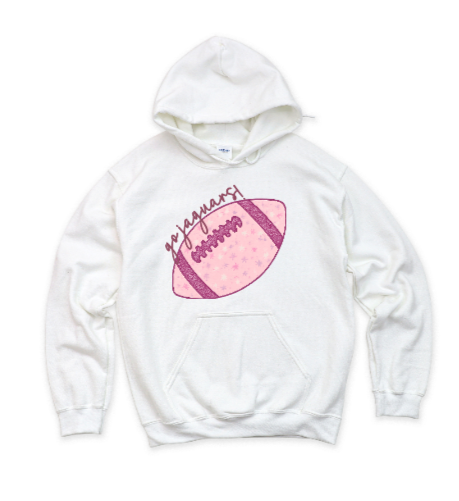 Pink Football Go Team!- TJ Jaguars Hoodie