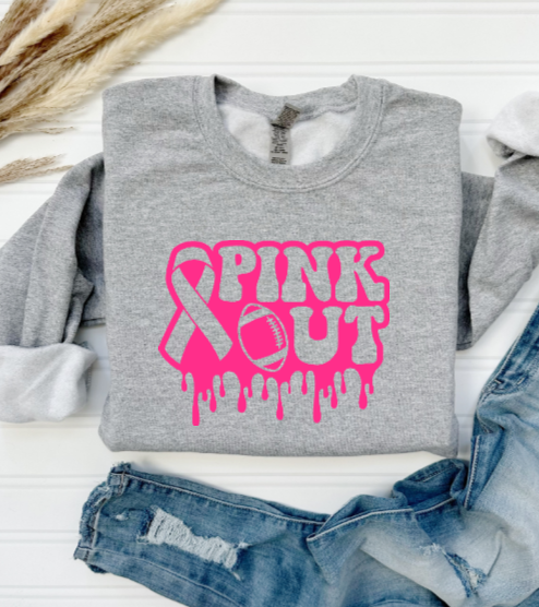 Pink Out Drip - Crewneck
