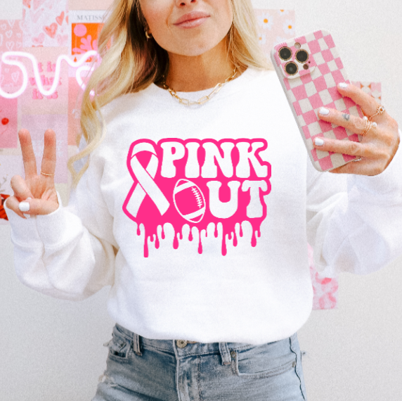 Pink Out Drip - Crewneck