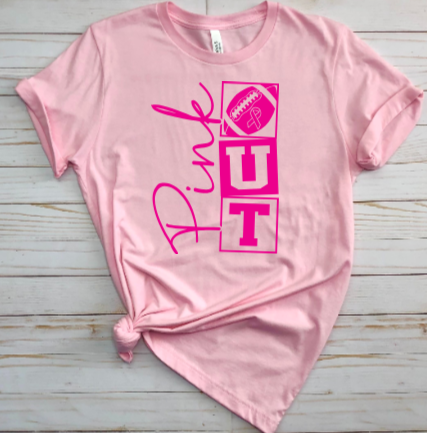 Pink Out Football - Tshirt