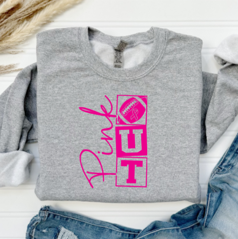 Pink Out Football - Crewneck
