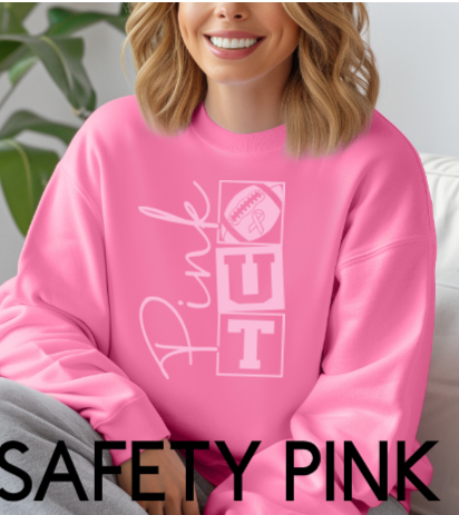 Pink Out Football - Crewneck