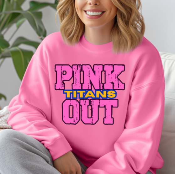 Z- Pink Out School Spirit - West Mifflin Crewneck
