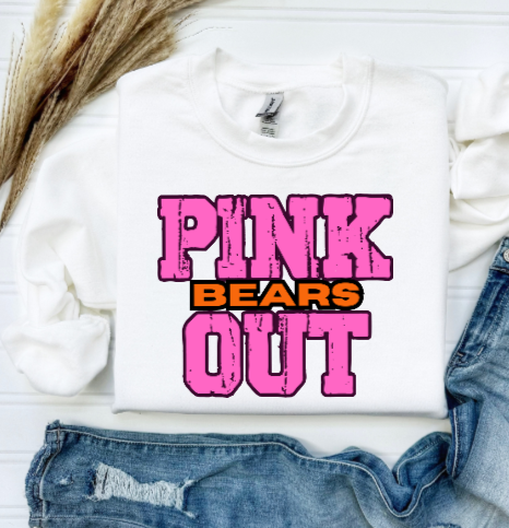 Z- Pink Out School Spirit - Clairton Crewneck
