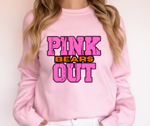 Z- Pink Out School Spirit - Clairton Crewneck