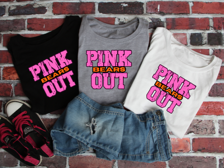 Z- Pink Out School Spirit - Clairton Tshirt