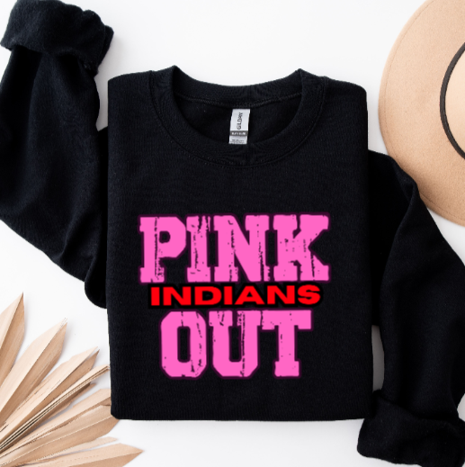 Z- Pink Out School Spirit - Peters Township Crewneck