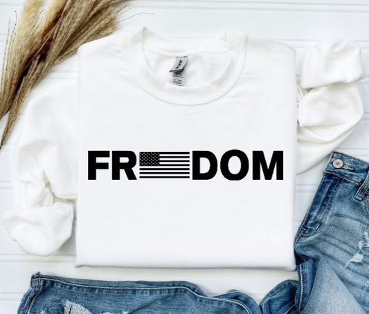 Freedom BW Flag - Crewneck