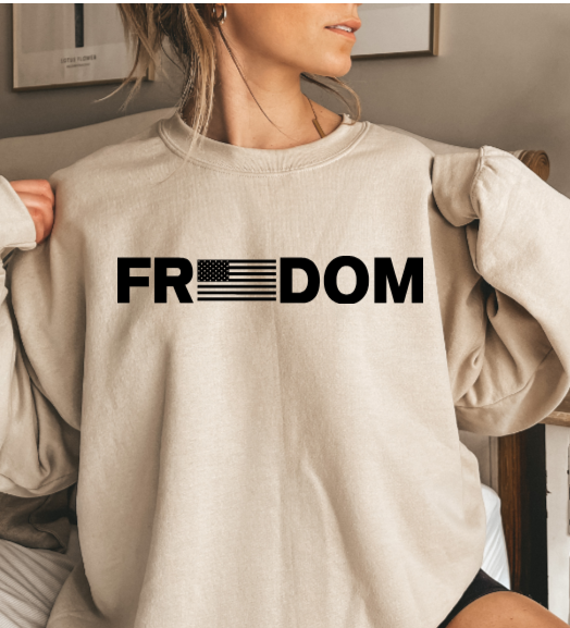 Freedom BW Flag - Crewneck