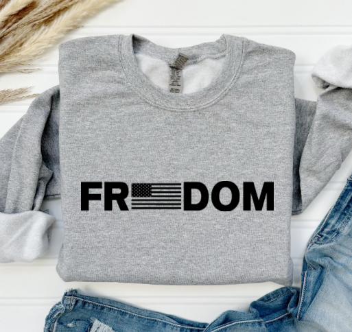 Freedom BW Flag - Crewneck