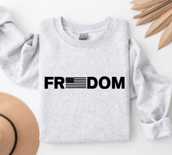 Freedom BW Flag - Crewneck