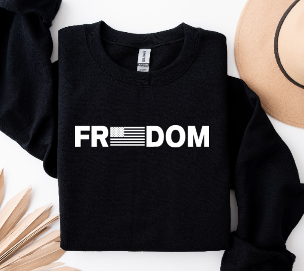 Freedom BW Flag - Crewneck