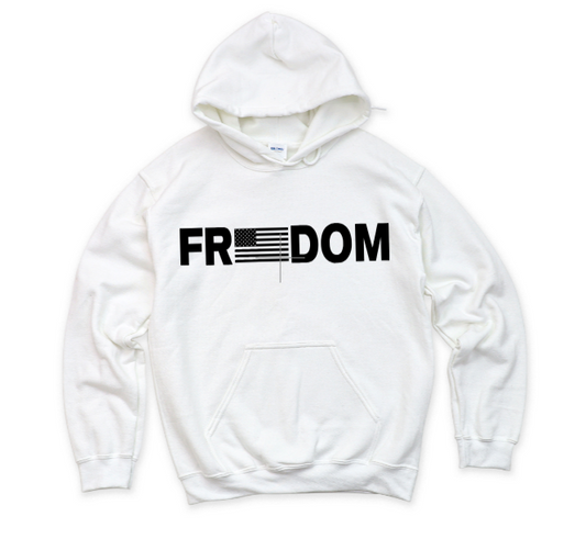 Freedom BW Flag - Hoodie