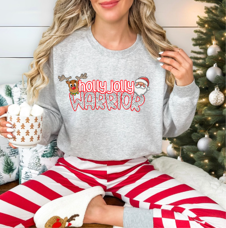 Holly Jolly - Warriors Crewneck