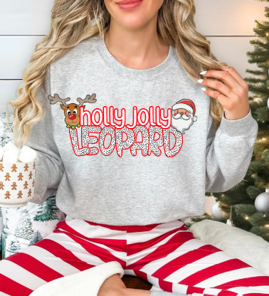 Holly Jolly - Leopards Crewneck