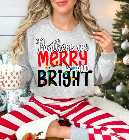 Merry & Bright - Panthers Crewneck
