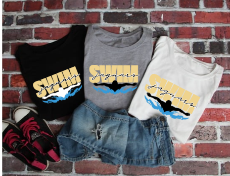 Aqua Script - TJ Swim Tshirt