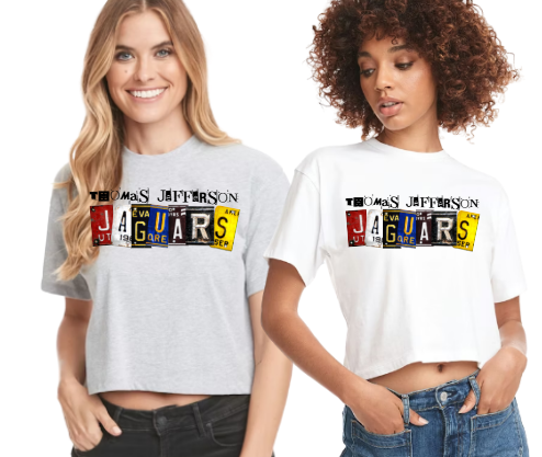 License Plate Jaguars- Cropped Tshirt TJ