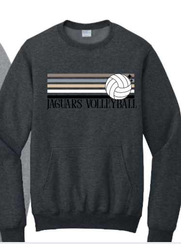 Retro Natural Stripe Volleyball - Pocket Crewneck TJ