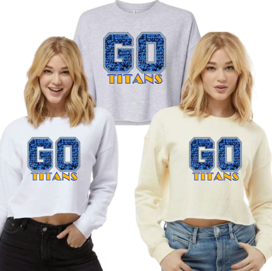 Game Day Glam - Cropped Crew WM