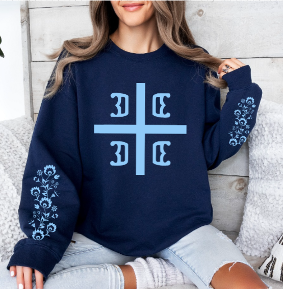 Crest Flowers - Crewneck