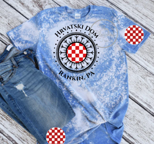 Hrvatska Dom Bleached - Tshirt