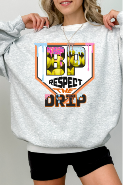 Respect the Drip Crewneck - Softball Elizabeth Forward