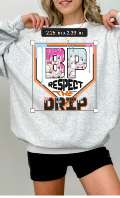 Respect the Drip Crewneck - Baseball Elizabeth Forward