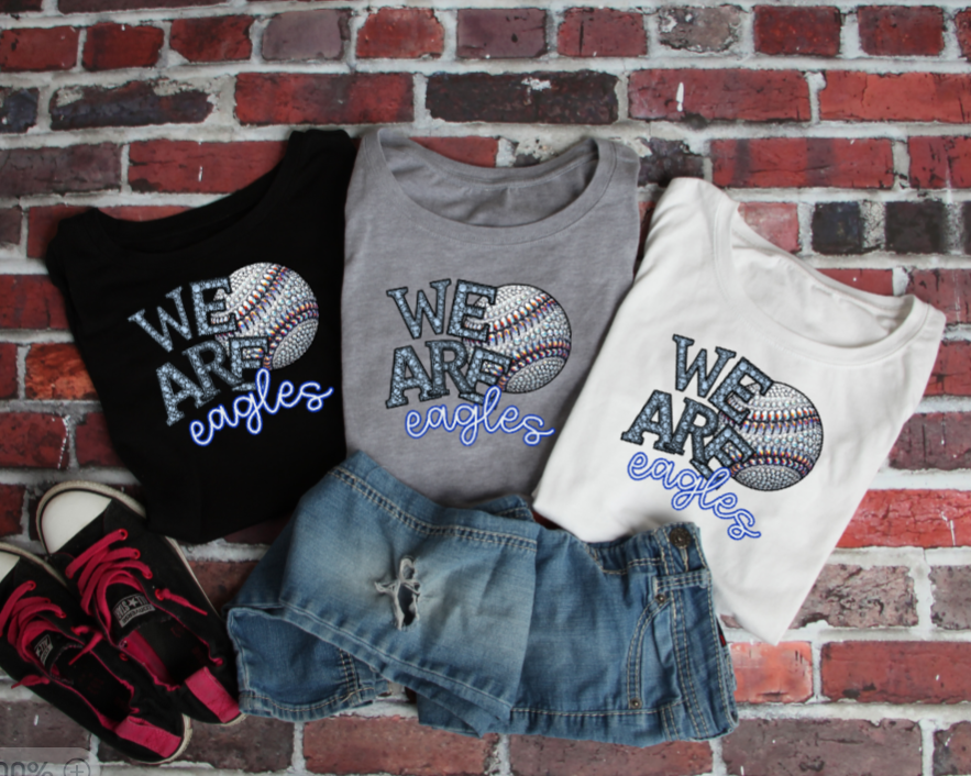 We Are - Jeweled Baseball TSHIRT Eagles