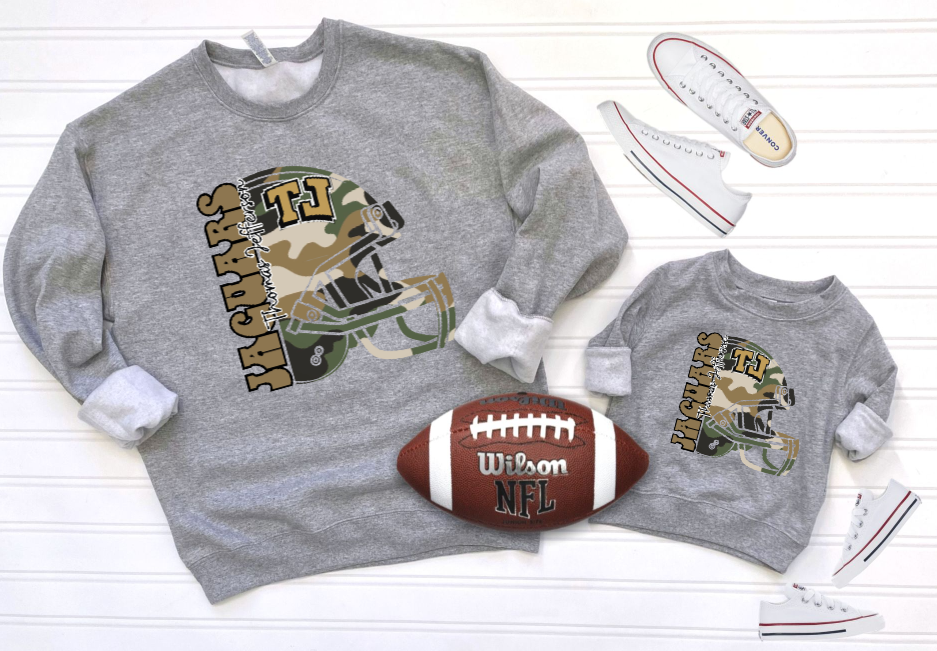 Camo Football - TJ Jaguars Crewneck