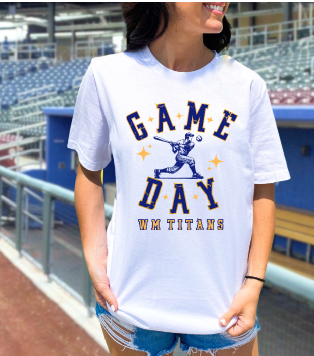 Game Day Baseball Player - WM Titans Tshirt