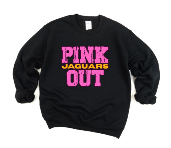 Z- Pink Out School Spirit - TJ Jaguars Crewneck