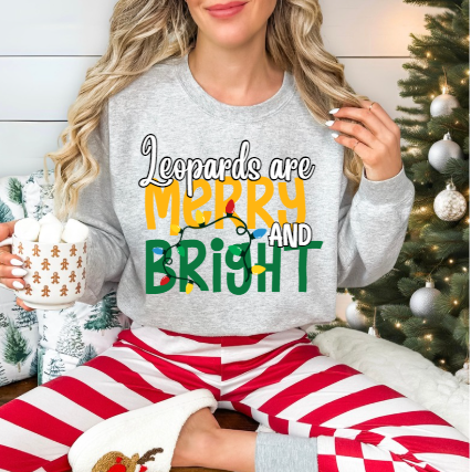 Merry & Bright - Leopards Crewneck