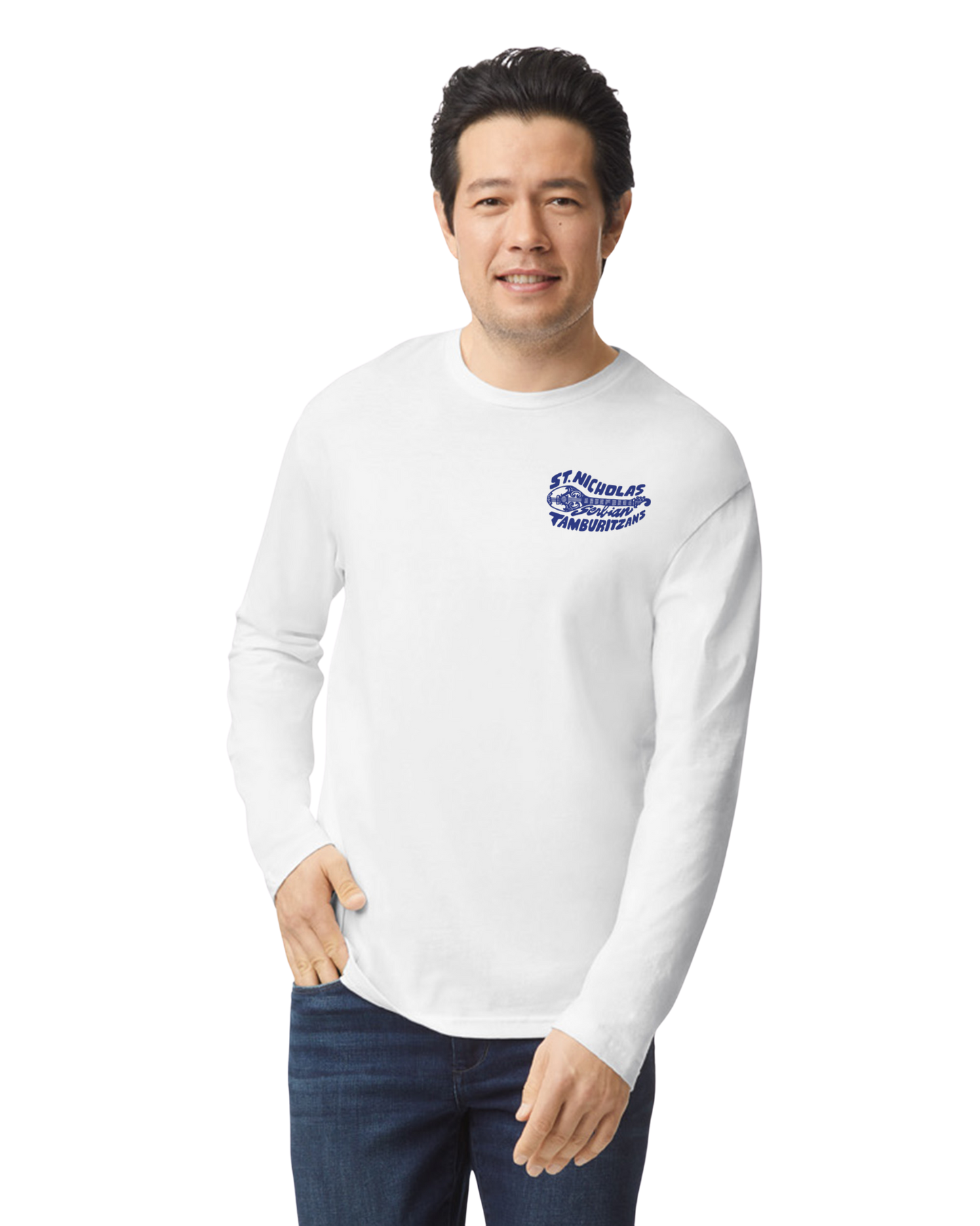 St. Nicholas Tamburitzans Long Sleeve Tee - Design on Breast & Back